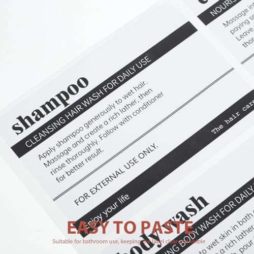 SHINEOFI 8 Sheets White Waterproof Labels for Bottles