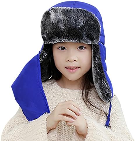 Kids Waterproof Winter Hat with Ear Flaps and Fur Lining