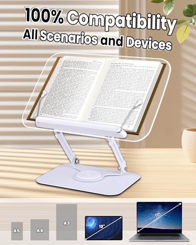 ASIEIT Adjustable Book Stand Foldable and Portable for Office Kitchen Reading
