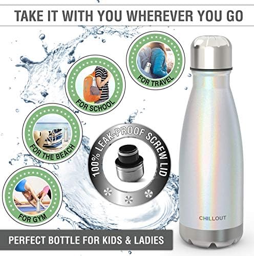 CHILLOUT LIFE 12 oz Insulated Cola Bottle for Kids and Adults