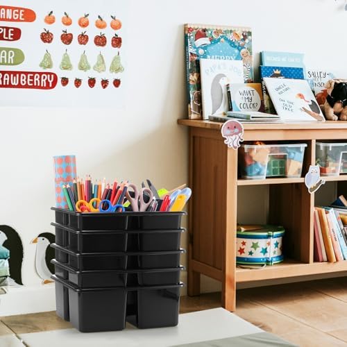 12 Pack 3 Compartment Storage Caddy for Classroom Supplies