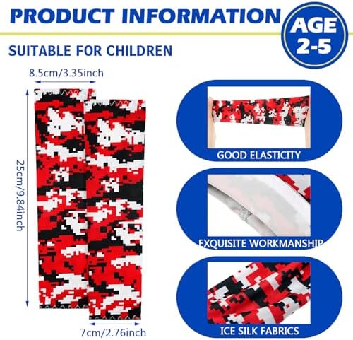Xuhal Kids Arm Sleeves for Basketball Baseball UV Protection