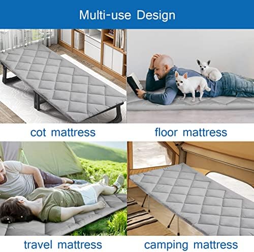 Coldwind Cot Mattress Pad 30x75x2 Inch Quilted Camping Mattress Topper