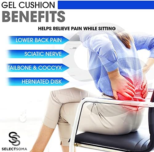 SelectSoma Gel Seat Cushion for Pressure Relief and Comfort
