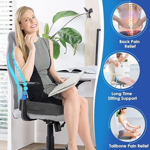 TushGuard Memory Foam Seat Cushion for Office Chair Relief