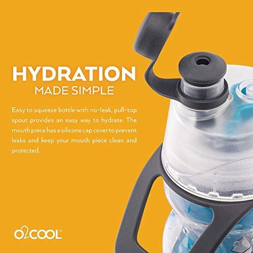 O2COOL Mist N Sip Water Bottle 12 oz 2-in-1