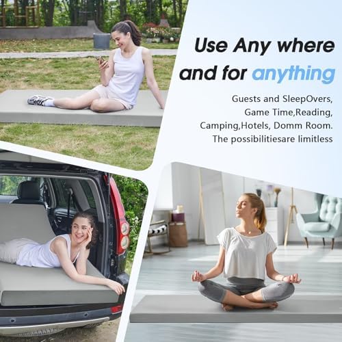 CYMULA 3 Inch Memory Foam Camping Mattress Pad 1
