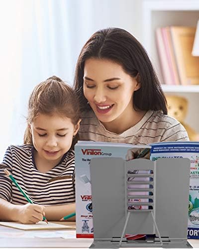 Blizzow Adjustable Metal Book Stand - Foldable Durable Grey