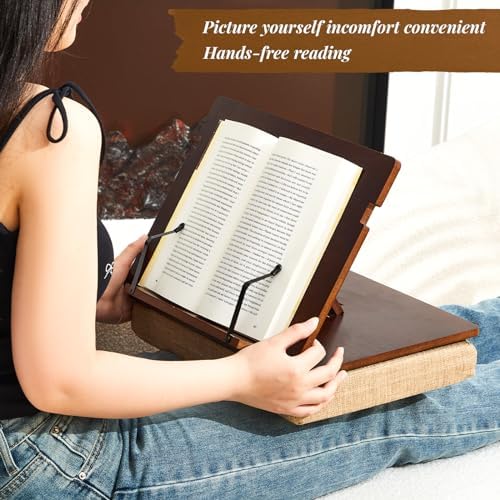 Juexica Wood Book Stand 147 x 106 Inches Portable Reading Holder
