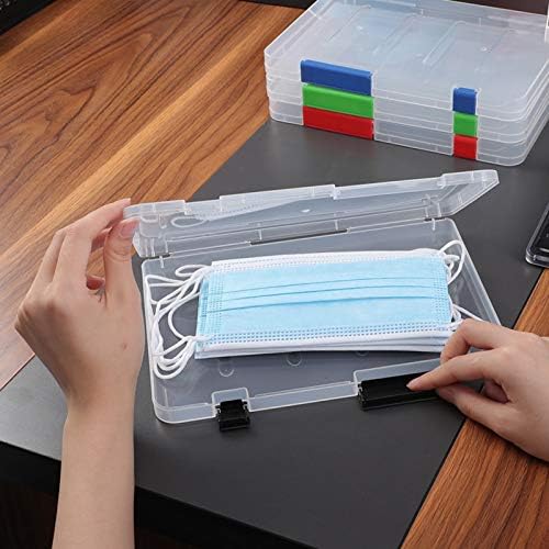 Lovskoo 1Pack Clear Desk File Organizer Box Black