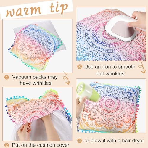 Ganeen 12 Pcs Boho Floor Cushions for Kids Classroom Seating