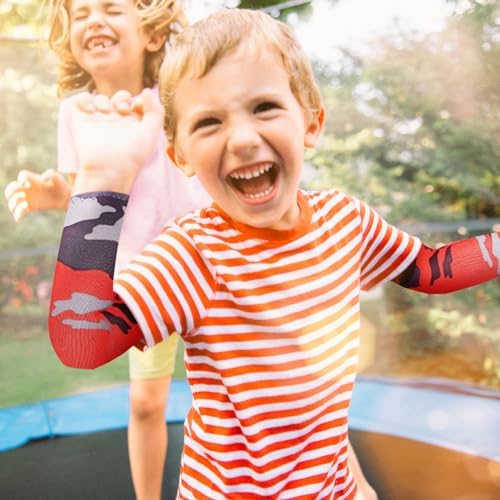 12 Pairs UV Protection Arm Cooling Sleeves for Kids 4-9 Years
