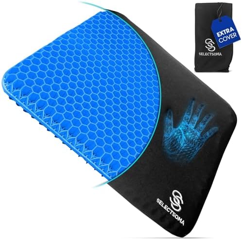 SelectSoma Gel Seat Cushion for Pressure Relief and Comfort