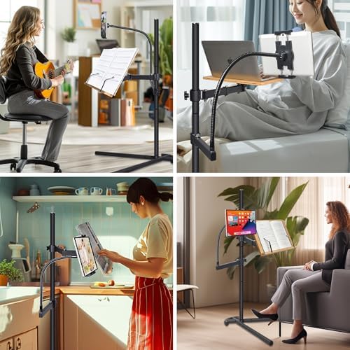 Wishacc Adjustable Book Stand with Tablet Holder 1