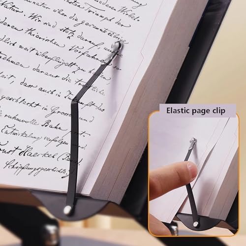 Adjustable Metal Book Stand for Reading Cooking and Tablets Black 1