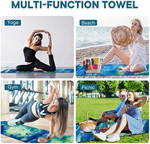 Yuilgdo Yoga Towels with Grip Dots and Non-Slip Surface