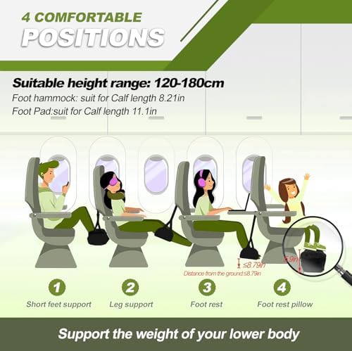 Cuipingoo 2-in-1 Airplane Footrest Pillow 1