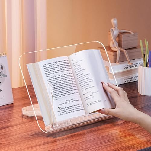 Adjustable Acrylic Book Stand with 13 Levels