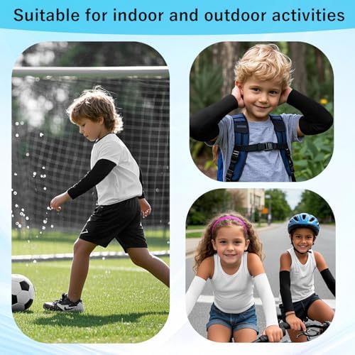 Kids Arm Sleeves with UV Protection and Cooling Compression