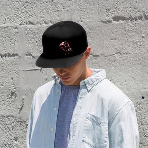 Adjustable Horror Skull Reaper Snapback Hat for Men