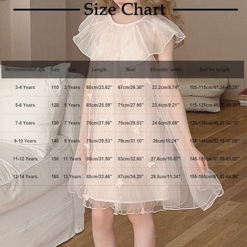 Beessbest 3D Butterfly Tulle Dress for Baby Girls