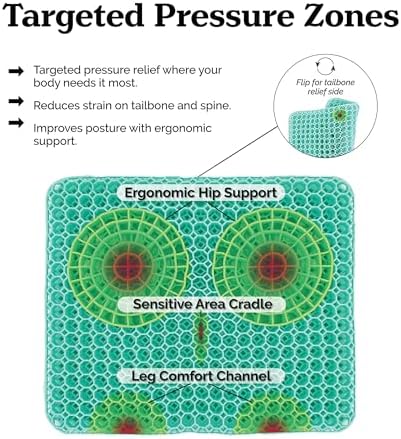 Zen Virtuoso Gel Seat Cushion for Tailbone Back Support