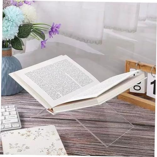Hoement Acrylic Book Stand for Desk and Kitchen