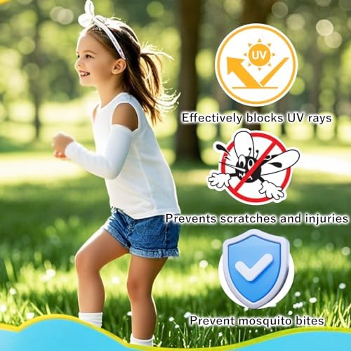 Kids Arm Sleeves with UV Protection and Cooling Compression