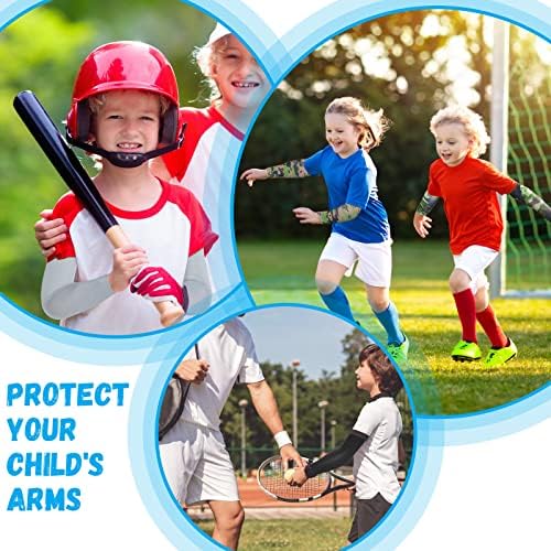 Yahenda 10 Pair Camouflage UV Protection Arm Sleeves for Kids 4-7