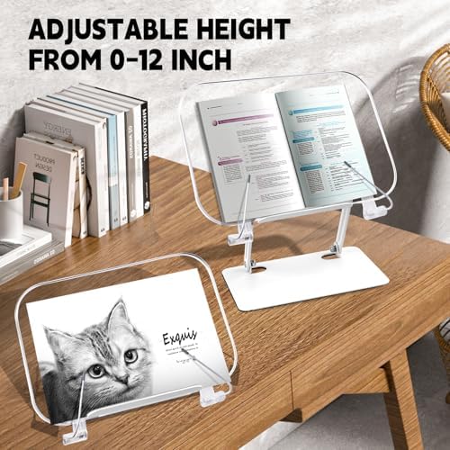 VECOFO Acrylic Book Stand - Reading Cookbook Holder