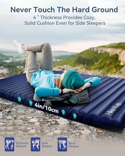 Hikenture Double Sleeping Pad 2 Person Inflatable Mattress