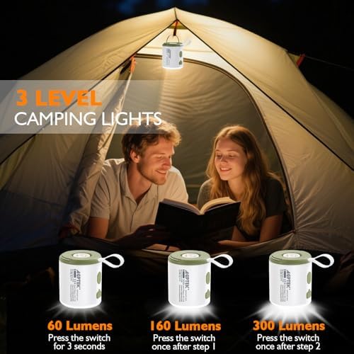 AGPTEK Portable Air Pump with LED Light and Magnet