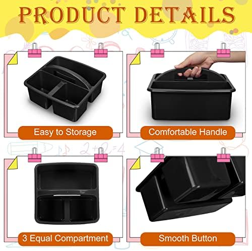 Geelin 24 Pcs Black Plastic Storage Caddy Set 1