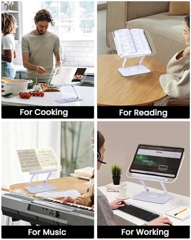 ASIEIT Adjustable Book Stand Foldable and Portable for Office Kitchen Reading