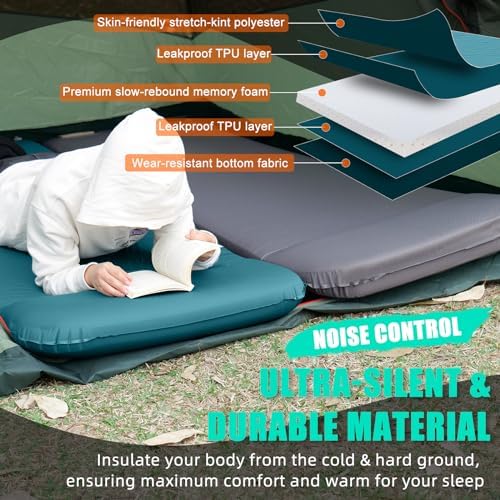 Self Inflating Sleeping Pad with Electric Pump and Pillow