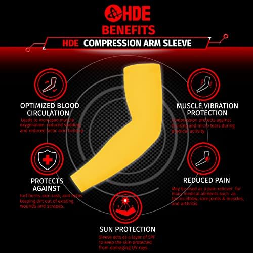 HDE Arm Compression Sleeves for Kids Basketball - 1 Pair