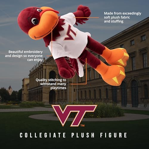 Virginia Tech Plush Doll - 14 Soft Ragdoll Mascot for Kids and Fans