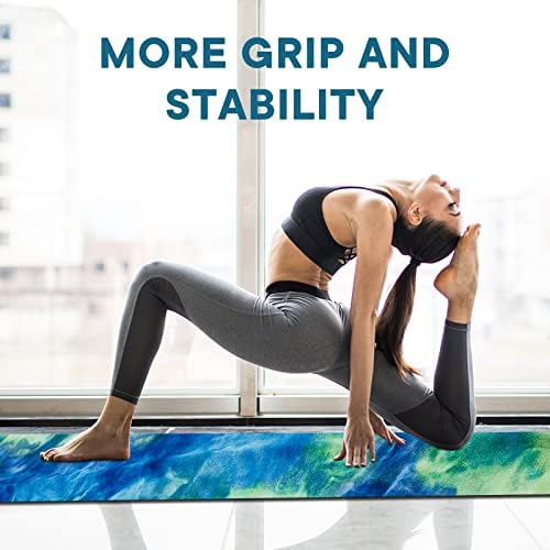 Yuilgdo Yoga Towels with Grip Dots and Non-Slip Surface