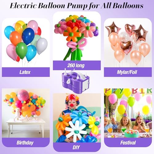 Togvu 3-in-1 Electric Balloon Pump with Dual Nozzle