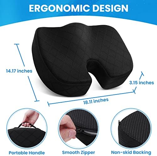 TushGuard Memory Foam Seat Cushion for Sciatica Relief