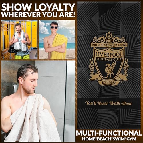 Liverpool FC Beach Towel - 54x27 Black