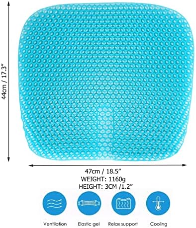 masteymoh Gel Seat Cushion for Long Sitting and Pressure Sores Relief