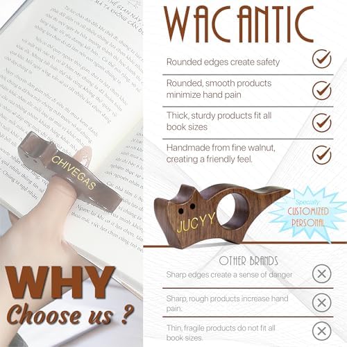 Personalized Cat Book Page Holder with 3D Metal Letters