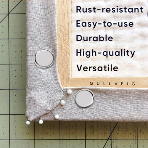 Gullveig Silver Push Pins and Thumb Tacks 50 Count