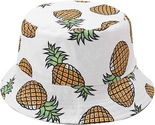 Joylife Banana Print Bucket Hat Reversible Packable Fishing Cap