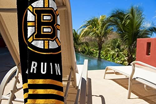 Northwest NHL Boston Bruins Beach Towel 30x60 Stripes 1