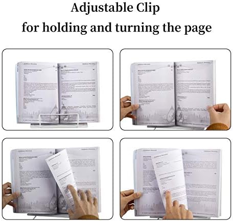 Blizzow Adjustable Metal Book Stand for Reading Durable and Foldable
