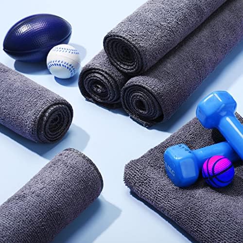 Handepo 12 Pcs Microfiber Gym Workout Towels 360 GSM