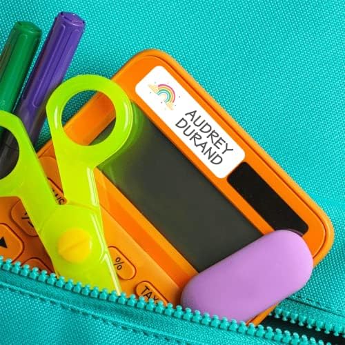 Custom Name Labels for Kids - Waterproof Dishwasher Safe 128 Pack