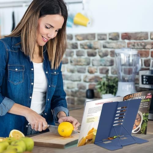 Honagu Portable Foldable Book Stand for Reading Adjustable Metal Holder